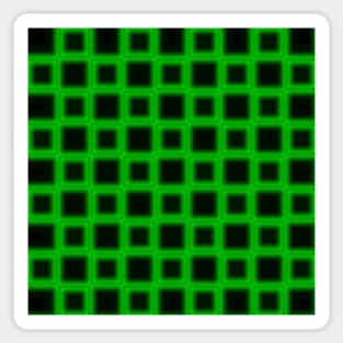 Cool Neon Green Checker Pattern Sticker